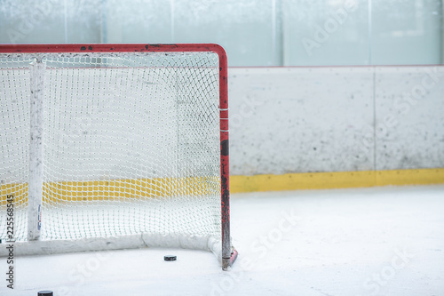 Photography ice hockey empty net
