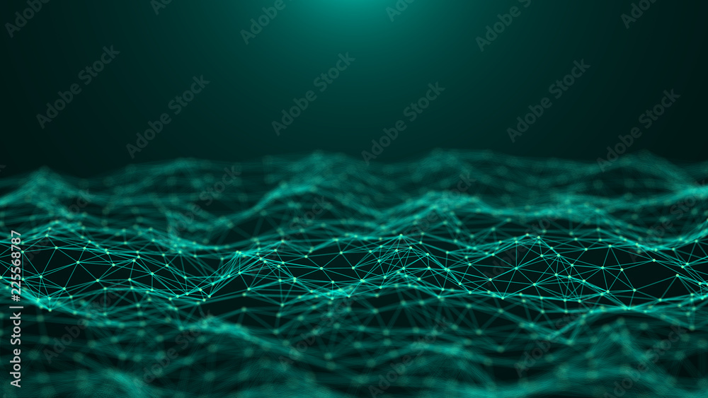 Abstract technology background. Network connection. Big data ...