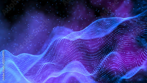 Data technology abstract futuristic illustration. Abstract technology background. Network connection. Big data visualization. 4k rendering.