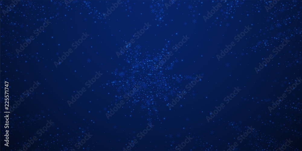 Fototapeta premium Piękny świecący śnieg Boże Narodzenie tło. Subtl