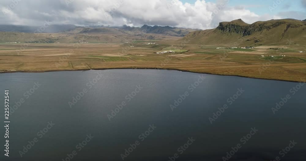 Wetlands behind Reynisfjara beach in Iceland Wetlands behind Reynisfjara beach in Iceland