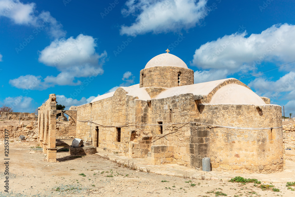 Ancient 12th century church of Panagia Odigitria (the Guiding Blessed Virgin Mary) in Cyprus.