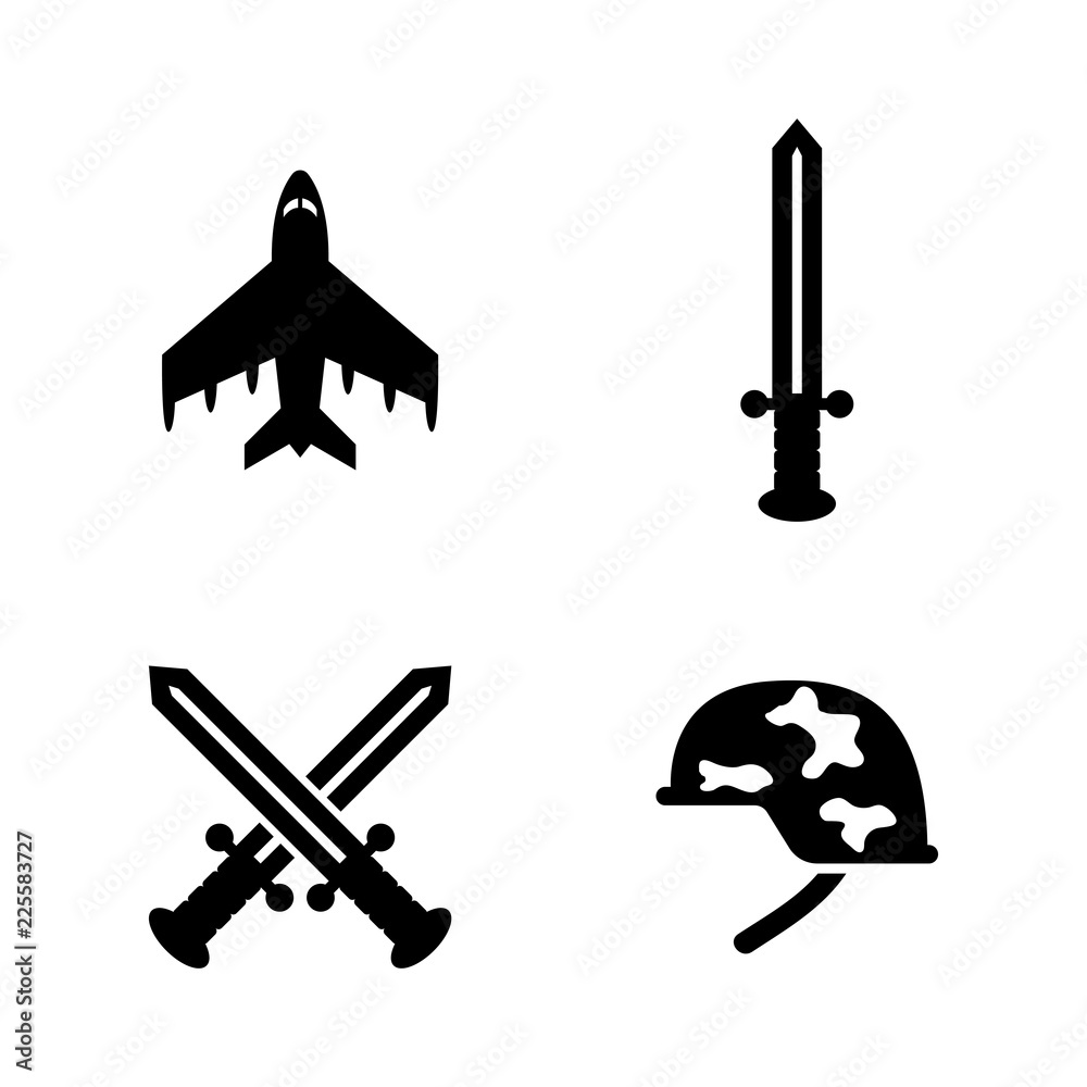 Military Weapons. Simple Related Vector Icons Set for Video, Mobile Apps, Web Sites, Print Projects and Your Design. Military Weapons icon Black Flat Illustration on White Background. Military Weapons. Simple Related Vector Icons Set for Video, Mobile Apps, Web Sites, Print Projects and Your Design. Military Weapons icon Black Flat Illustration on White Background.