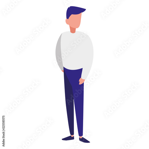 young man modeling character