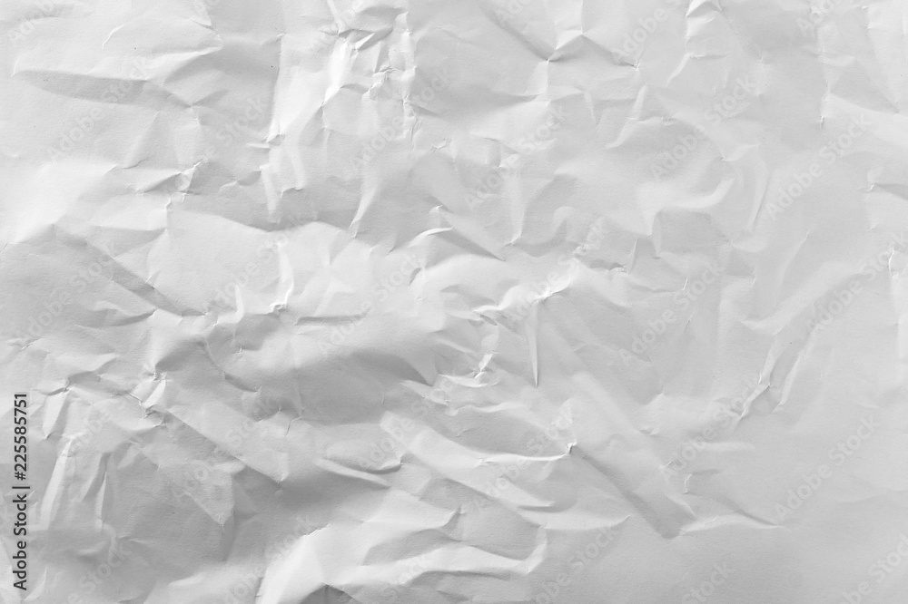 Obraz premium Crumpled white paper background and texture