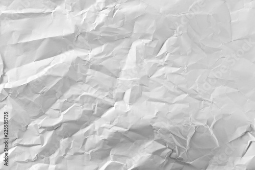 Crumpled white paper background and texture