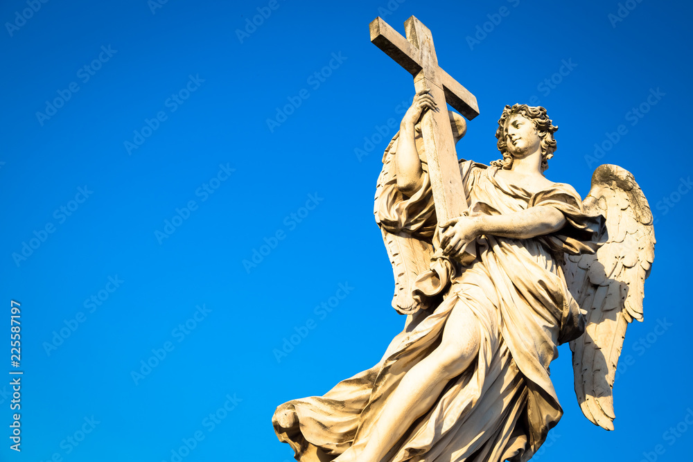 Catholic angel with cross