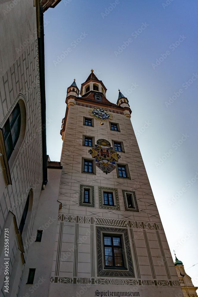 The Altes Rathaus of Munich (Old Town Hall) until 1874 the domicile of the municipality. It is in the Marienplatz square - Munich, Bavaria, Germany, Europe