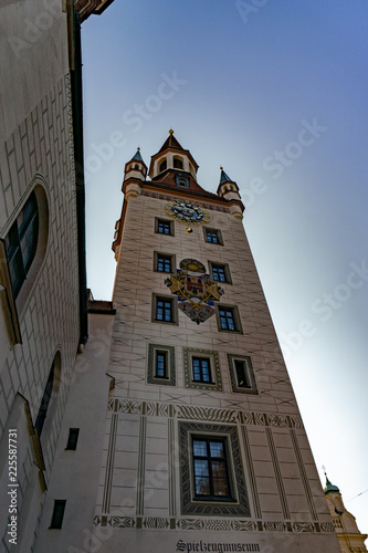 Obraz na płótnie The Altes Rathaus of Munich (Old Town Hall) until 1874 the domicile of the municipality. It is in the Marienplatz square - Munich, Bavaria, Germany, Europe w salonie