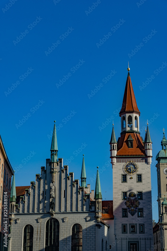 The Altes Rathaus of Munich (Old Town Hall) until 1874 the domicile of the municipality. It is in the Marienplatz square - Munich, Bavaria, Germany, Europe