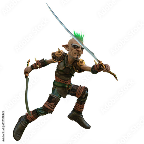 Obraz na plátně elf warrior defender in a white background
