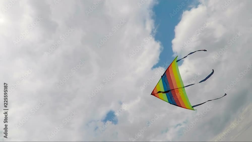 Kite flying in the clouds. Kite flying in the clouds.