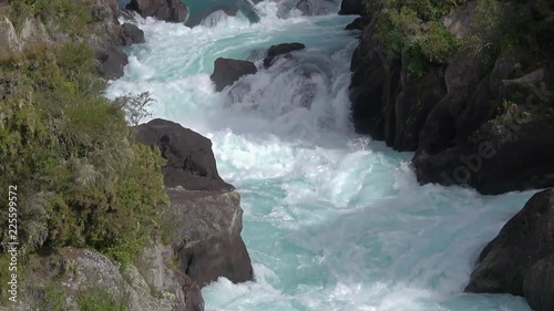 Fast Flowing Water Through Mountain Valley