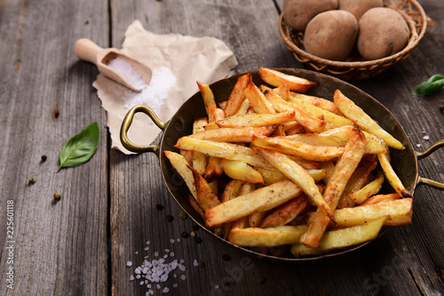 Homemade potato french fries