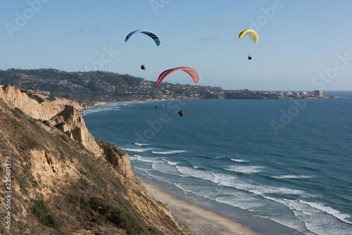 paragliding over the beach photo