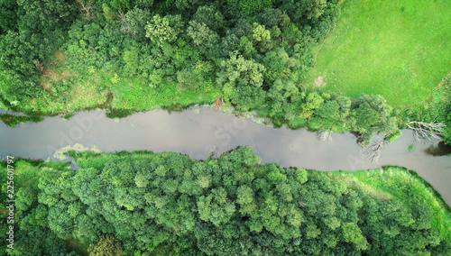 Natural river from the drone