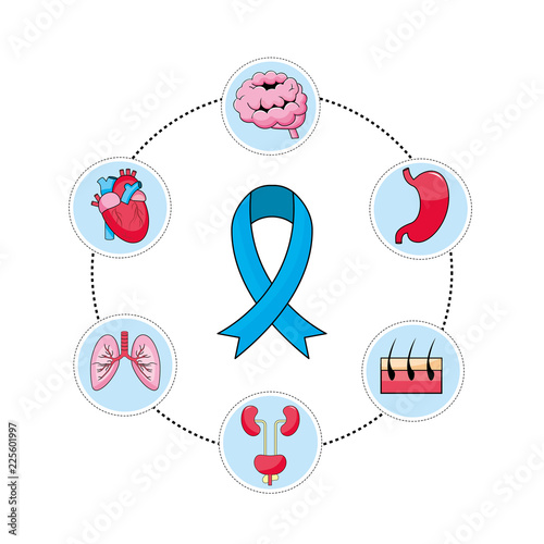 mens health ribbon with prevention diagnosis