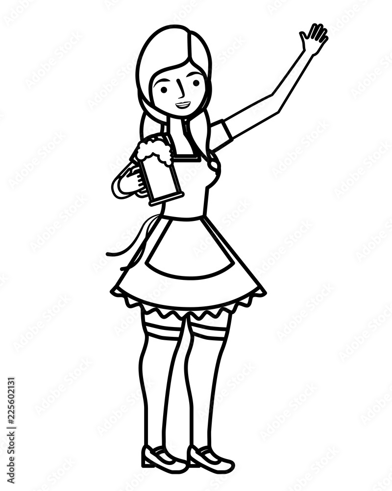 bavarian woman holding beer glass bavarian woman holding beer glass