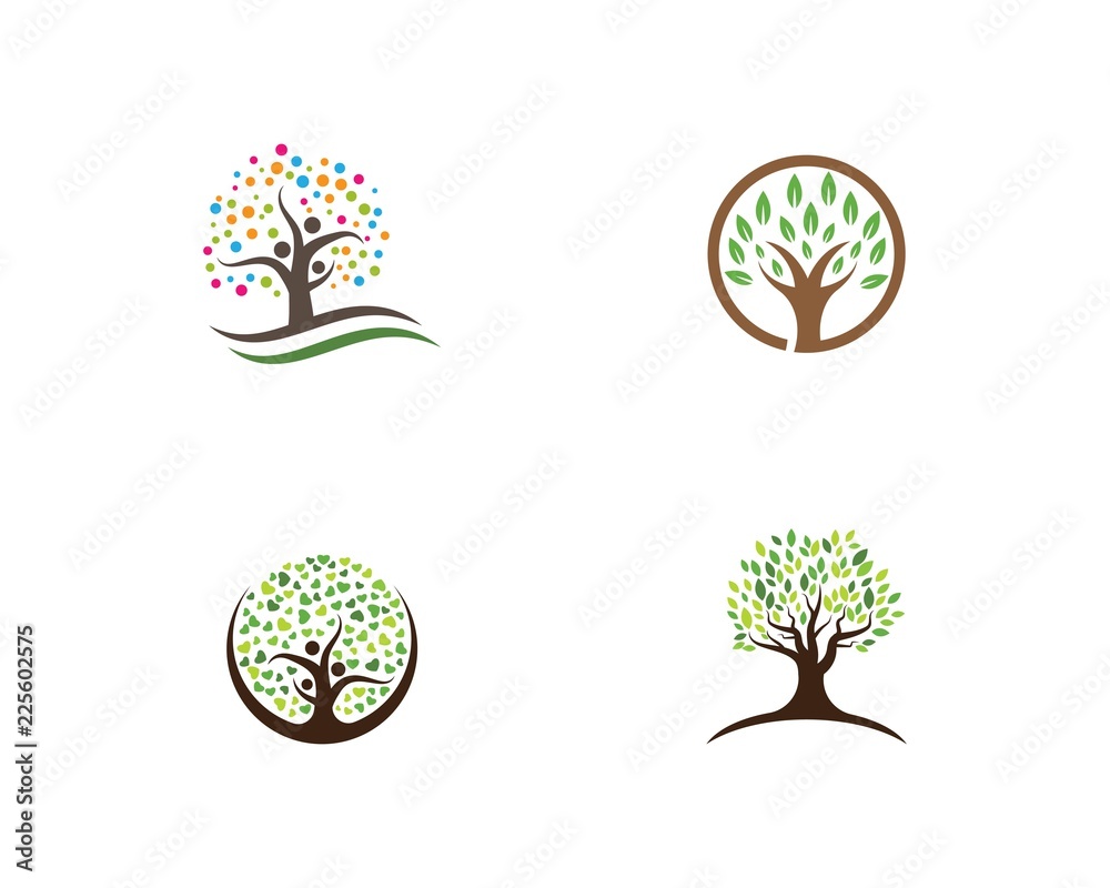 Obraz premium family tree logo template