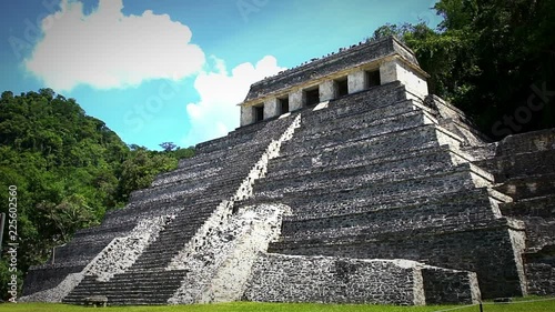Jaguar's Temple in the Palenque archeological zone in Mexico. TAKE1