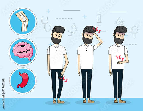 man with illness prevention control diagnosis
