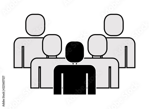 group of people teamwork silhouette