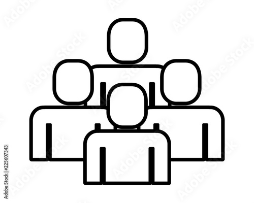 group of people teamwork silhouette