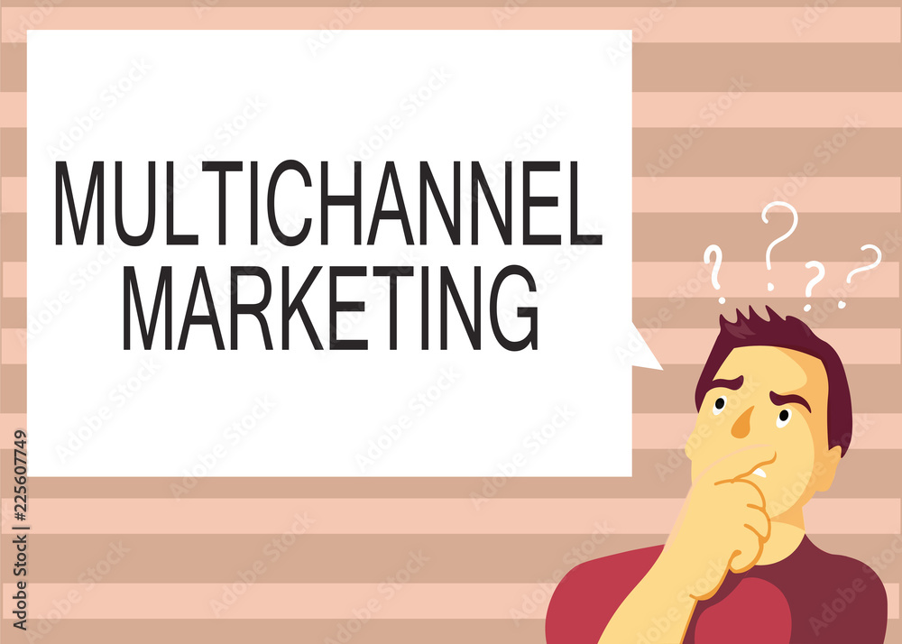 Text sign showing Multichannel Marketing. Conceptual photo for a consumer to buy from whatever way is easier. Text sign showing Multichannel Marketing. Conceptual photo for a consumer to buy from whatever way is easier.