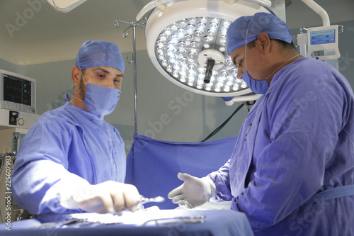 surgeons at work, The act of performing surgery may be called a "surgical procedure", "operation", or simply "surgery". In this context, the verb "operate" means to perform surgery.