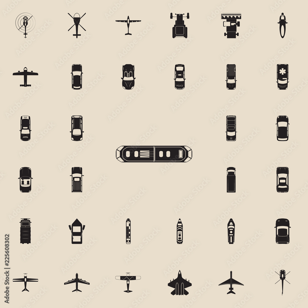 tram icon. Transport view from above icons universal set for web and mobile tram icon. Transport view from above icons universal set for web and mobile