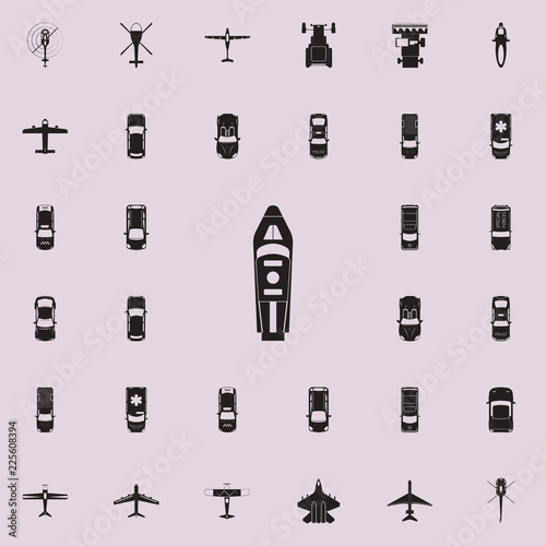 luxury yacht icon. Transport view from above icons universal set for web and mobile