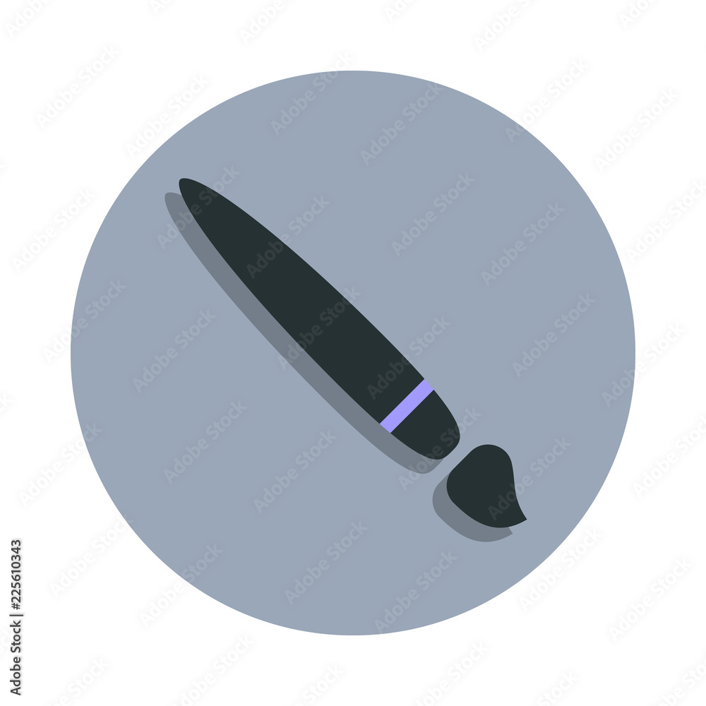 drawing brush icon in badge style. One of web collection icon can be used for UI, UX drawing brush icon in badge style. One of web collection icon can be used for UI, UX
