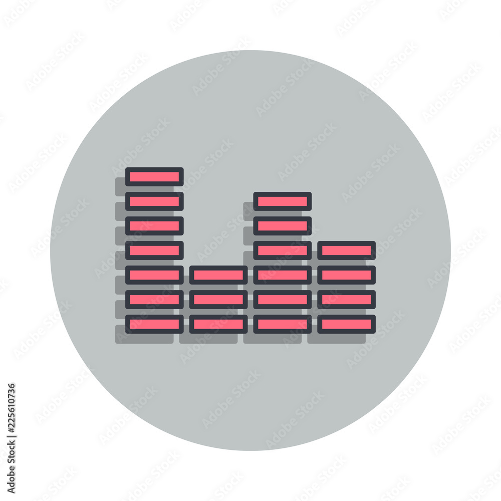 sound wave icon in badge style. One of web collection icon can be used for UI, UX sound wave icon in badge style. One of web collection icon can be used for UI, UX
