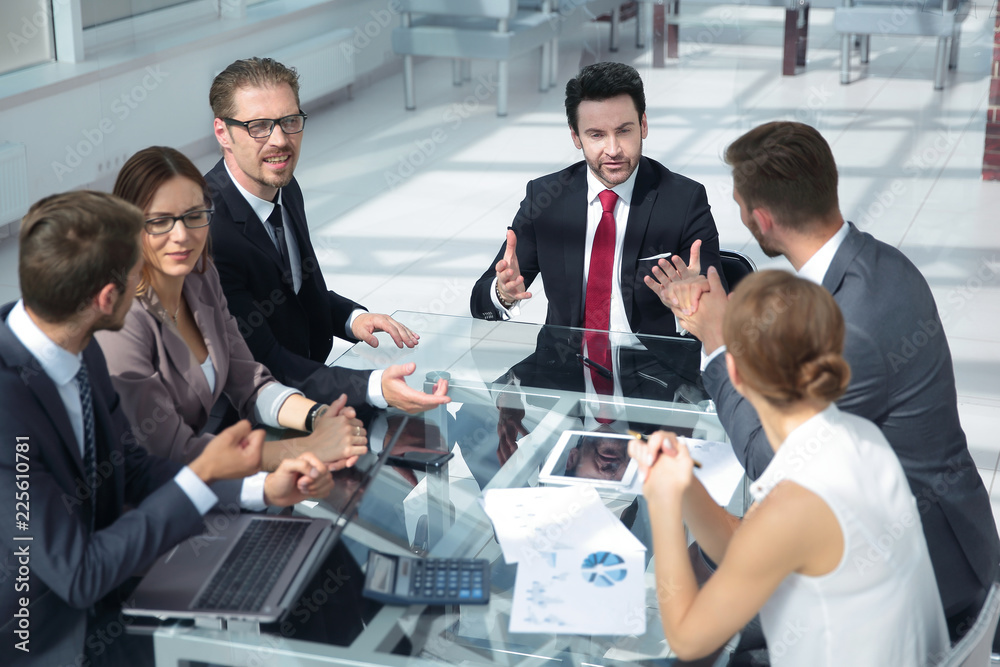 business people in the conference room with documents business people in the conference room with documents