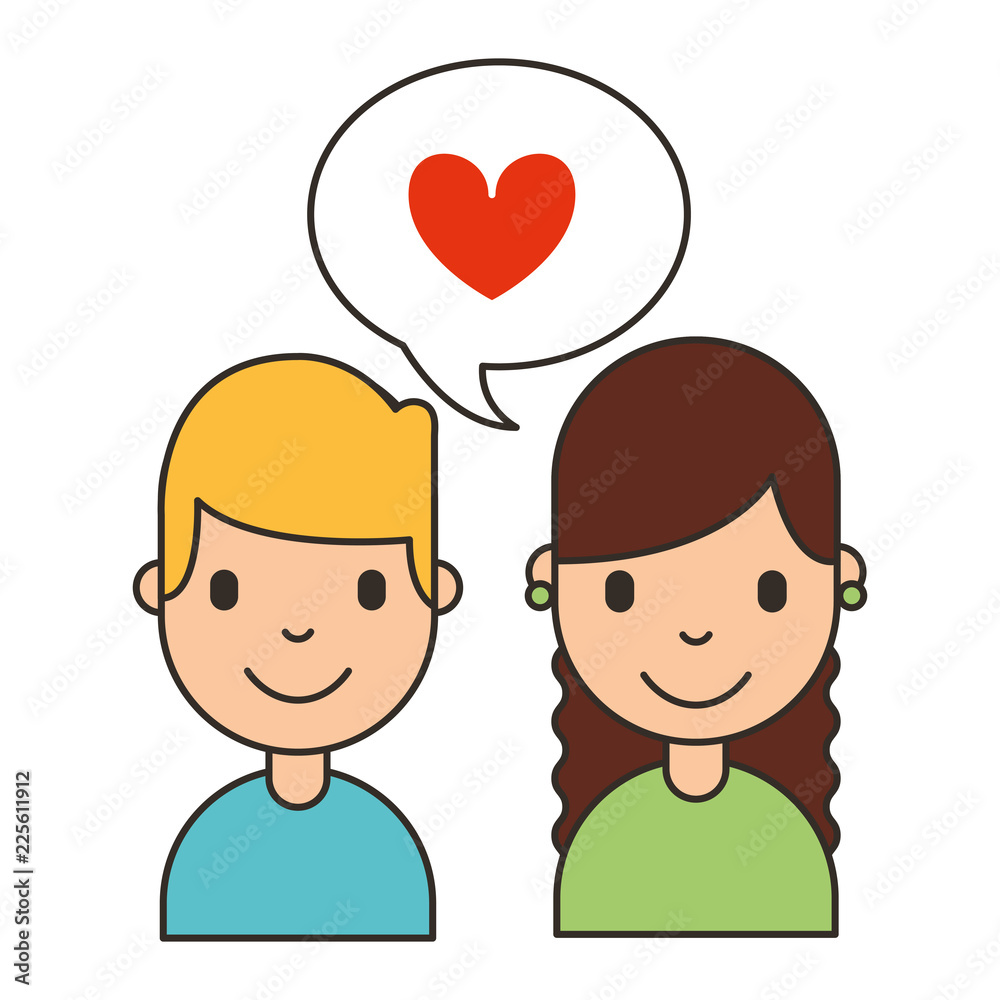 couple portrait love speech bubble social media couple portrait love speech bubble social media