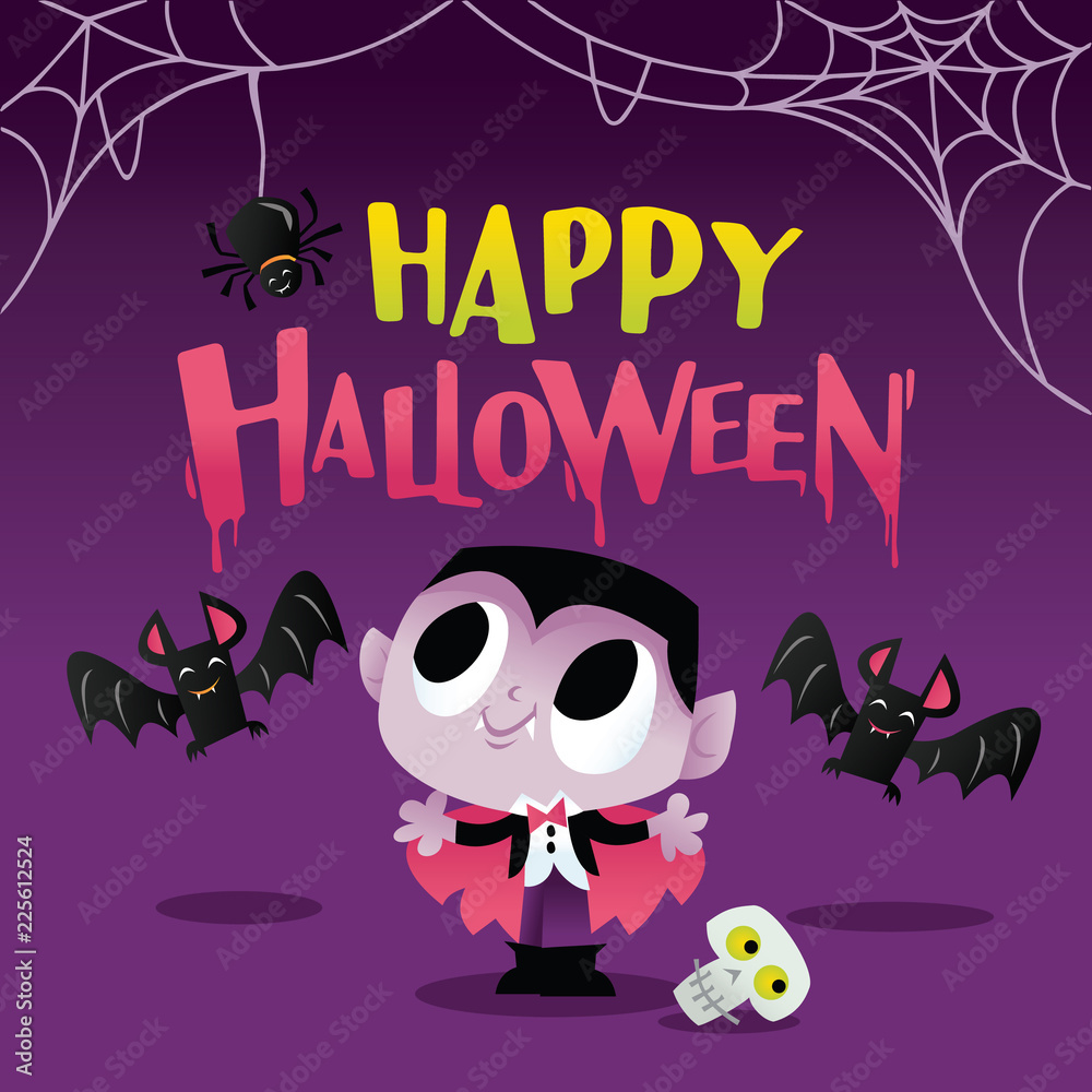 Super Cute Happy Halloween Vampire