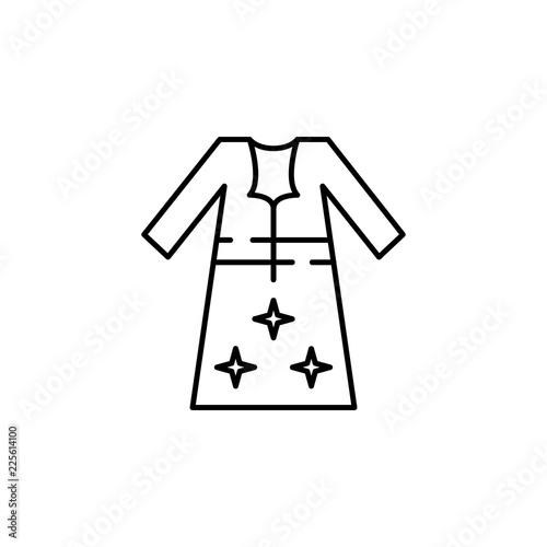 Balochi dress icon. Element of Pakistan culture for mobile concept and web apps illustration. Thin line icon for website design and development, app development