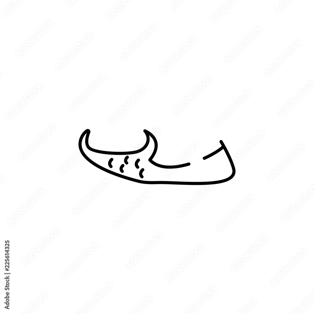 khussa, kolhapuri icon. Element of Pakistan culture for mobile concept and web apps illustration. Thin line icon for website design and development, app development khussa, kolhapuri icon. Element of Pakistan culture for mobile concept and web apps illustration. Thin line icon for website design and development, app development