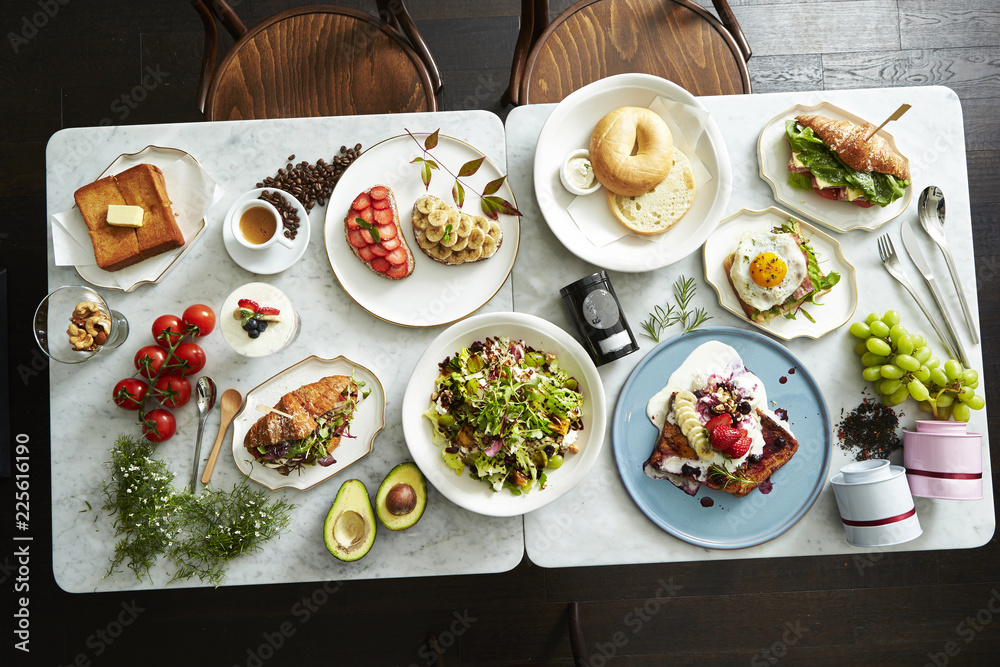 Fotografie Cafe brunch background