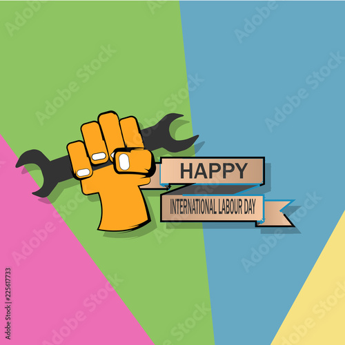 happy labour day illustration vector