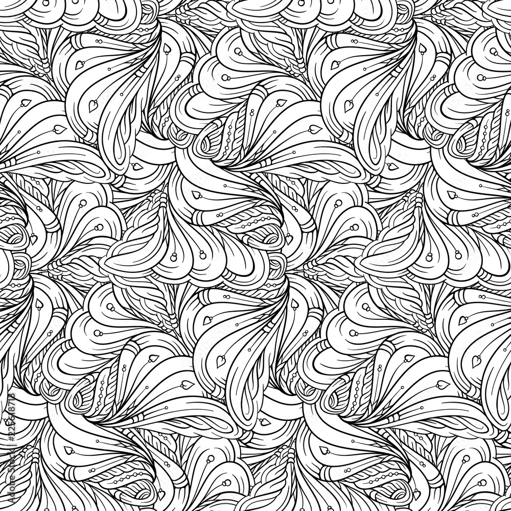 Black and white abstract seamless pattern. Black and white abstract seamless pattern.