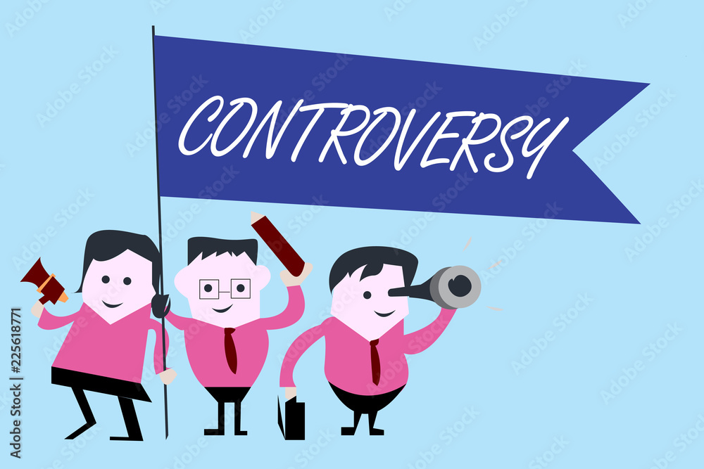 Writing note showing Controversy. Business photo showcasing Disagreement or Argument about something important to showing. Writing note showing Controversy. Business photo showcasing Disagreement or Argument about something important to showing.