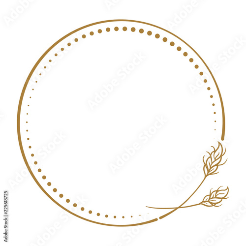Vector floral vintage frame on a white background.