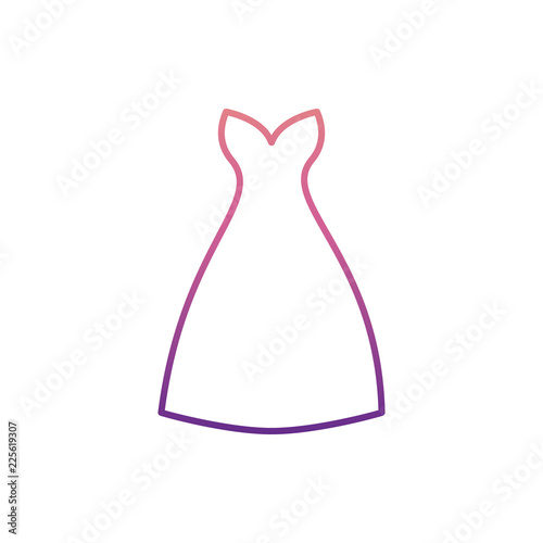 dress with decolletage icon in nolan style. One of Summer Clothes collection icon can be used for UI, UX