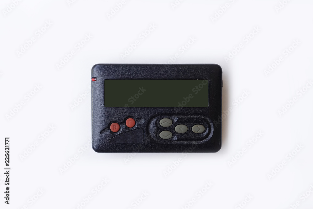 Fototapeta premium Old beeper or pager isolated on white background