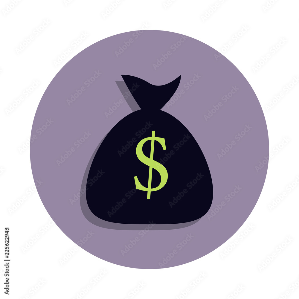 money bag icon in badge style. One of web collection icon can be used for UI, UX money bag icon in badge style. One of web collection icon can be used for UI, UX