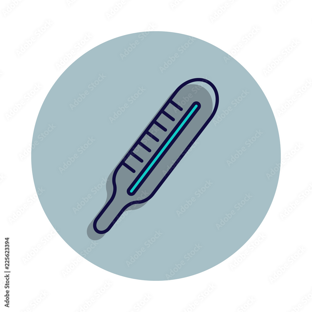 thermometer icon in badge style. One of web collection icon can be used for UI, UX thermometer icon in badge style. One of web collection icon can be used for UI, UX