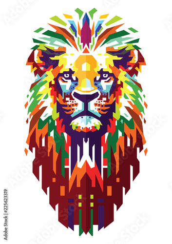 Fototapeta Naklejka Na Ścianę i Meble -  Lion Head Vector Full Color
