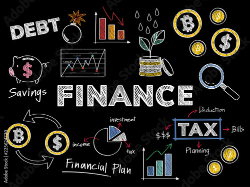 Finance and financial performance concept illustration