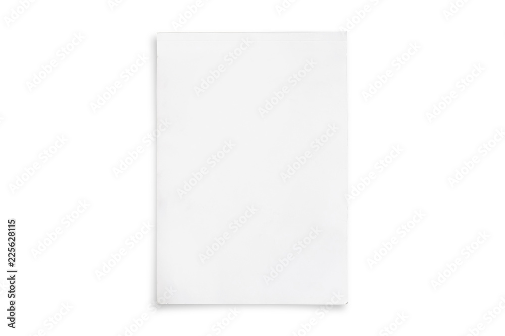 White paper cover isolated on white background. - obrazy, fototapety, plakaty 